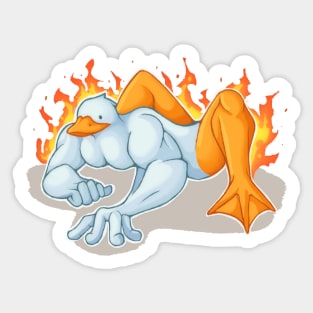 Fire Duck Sticker